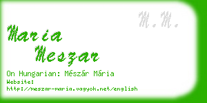 maria meszar business card